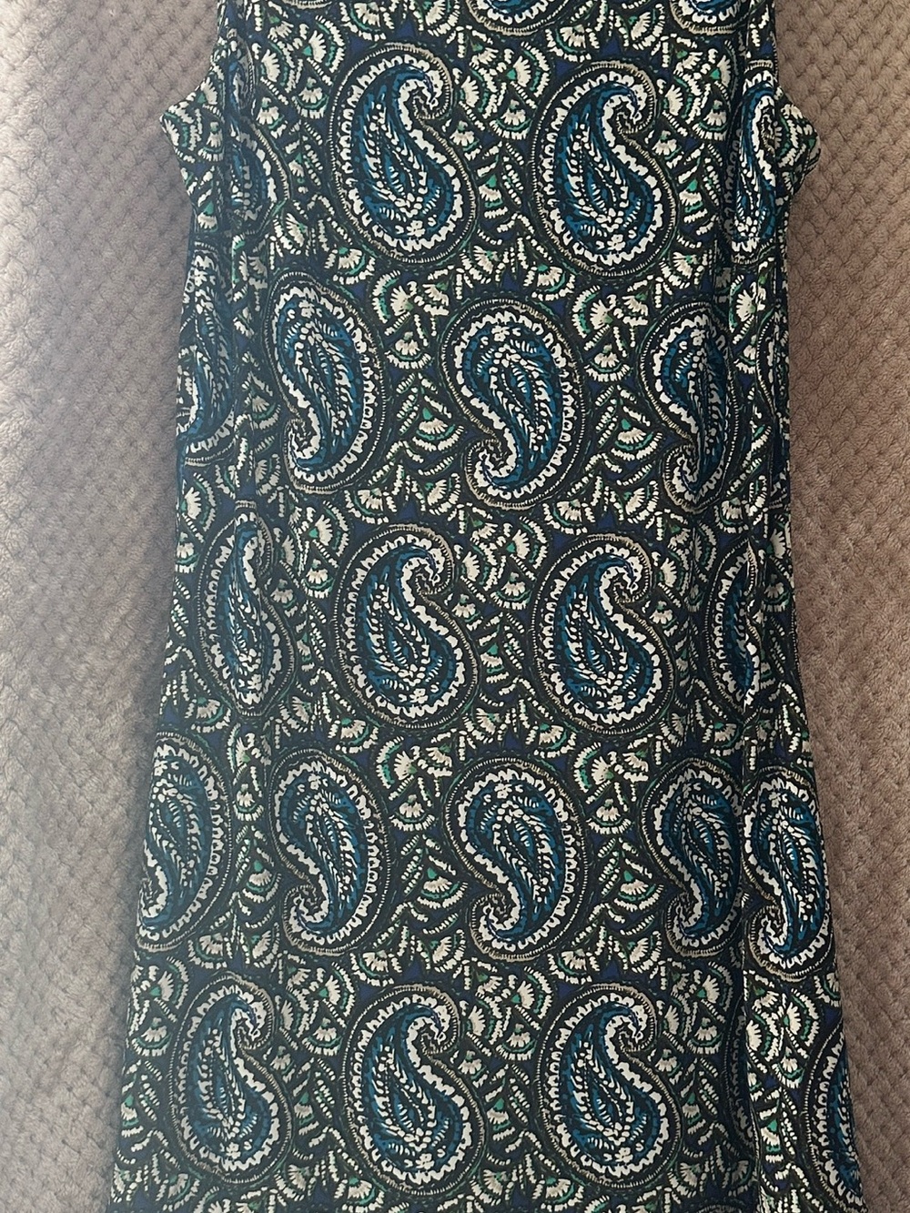 Tommy Hilfiger Teal, Blue & Black Paisley Dress